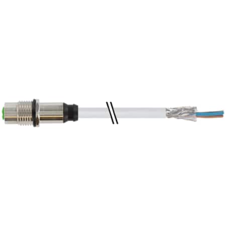 Murrelektronik M12 FEMALE 90 Degree FIELD-WIREABLE SCREW TERM., 8-pol. max.0.5 sq mm 6-8mm 7000-13611-2410100